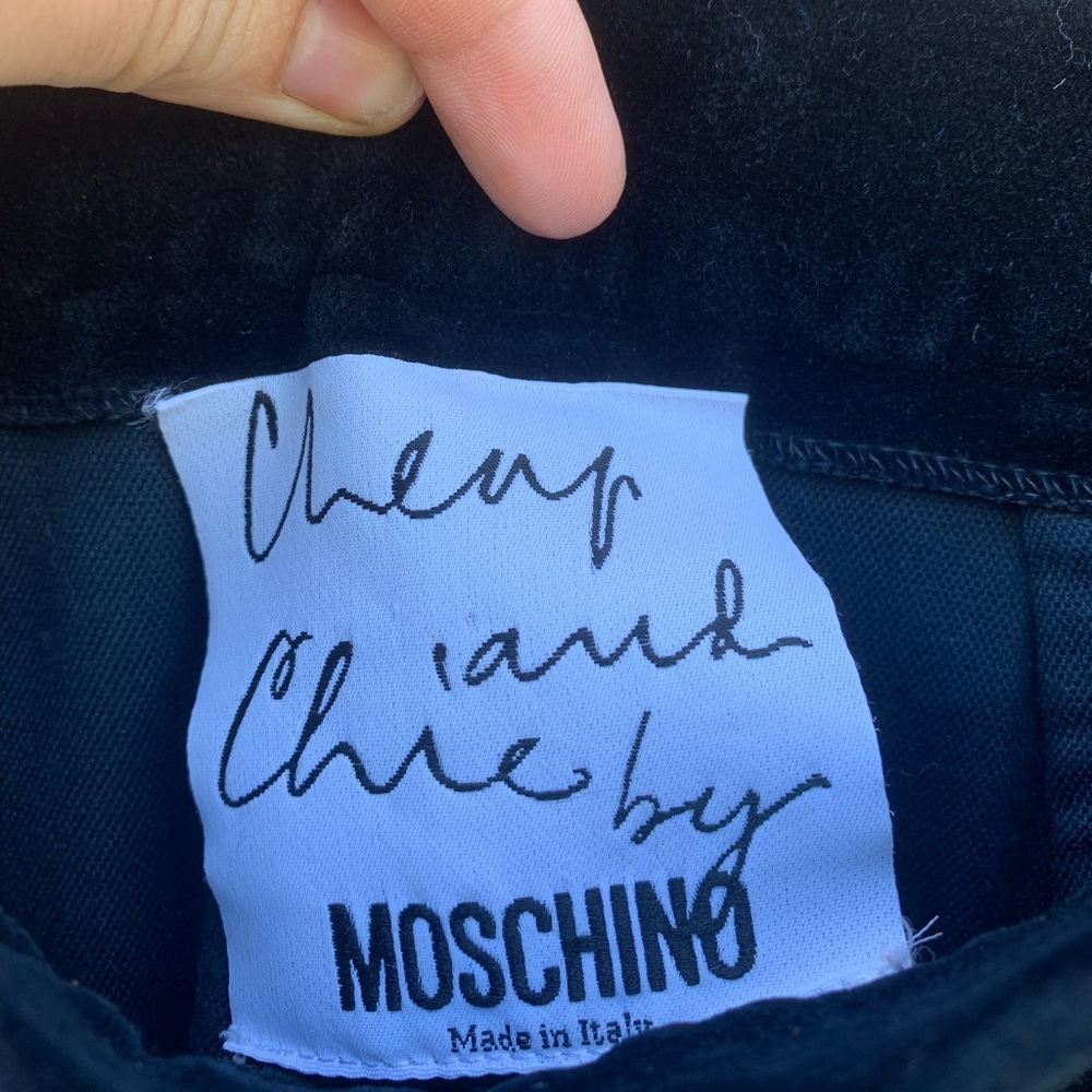 Moschino Black Velvet Pants